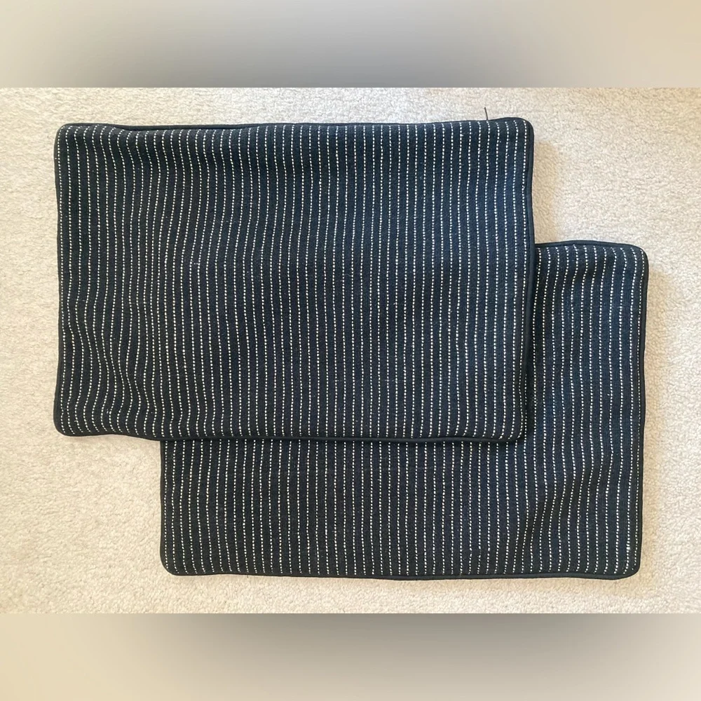2 Crate&Barrel hailey pillow covers 12”x18”